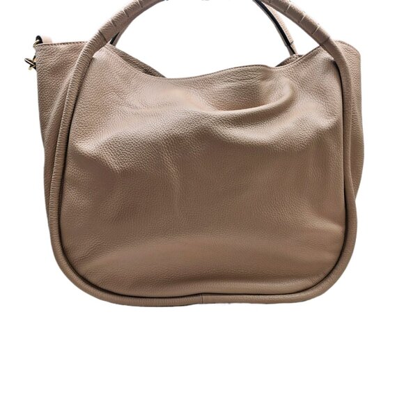 Italian Leather Women’s Large Hobo Handbag Nude Pink Made in Italy - Picture 9 of 14